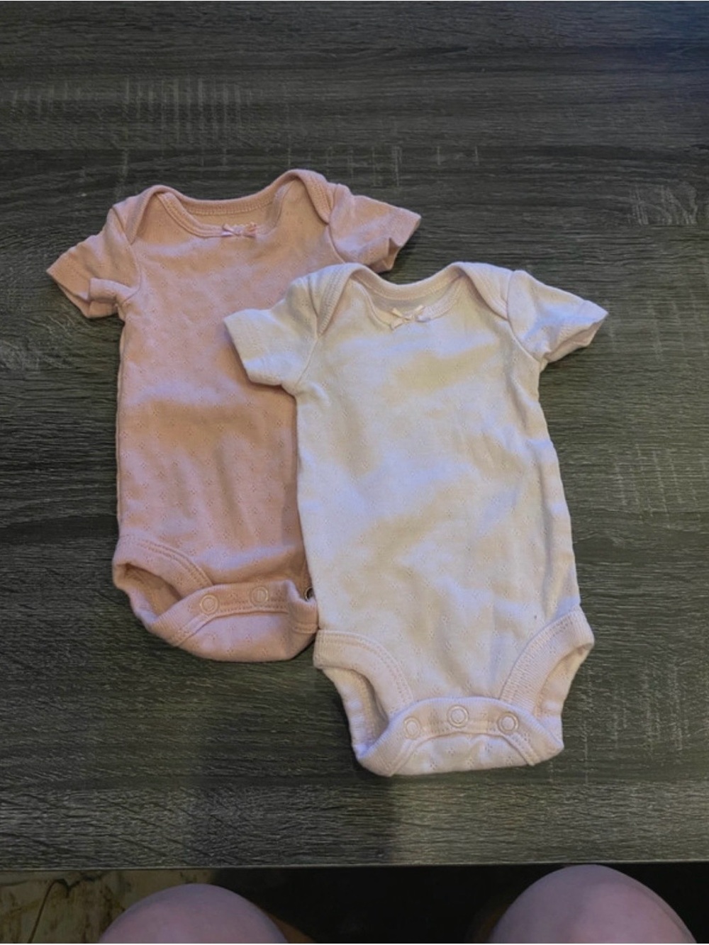 Carter's Short-Sleeve One-Piece Bodysuits - Pink & Light Pink (2-Pack)
